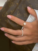 Pearl and Gold Bead Ring