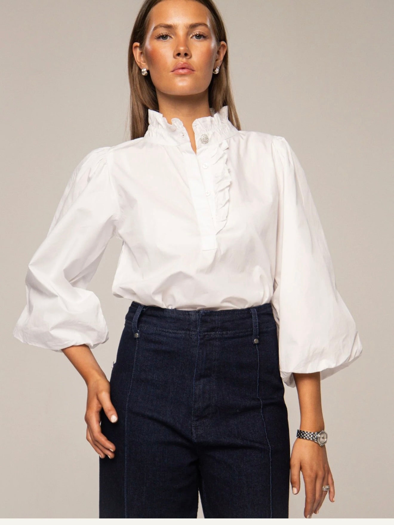 Ella Blouse, Sugar White