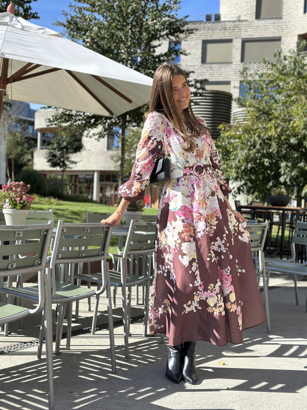 Brown Flower Dress