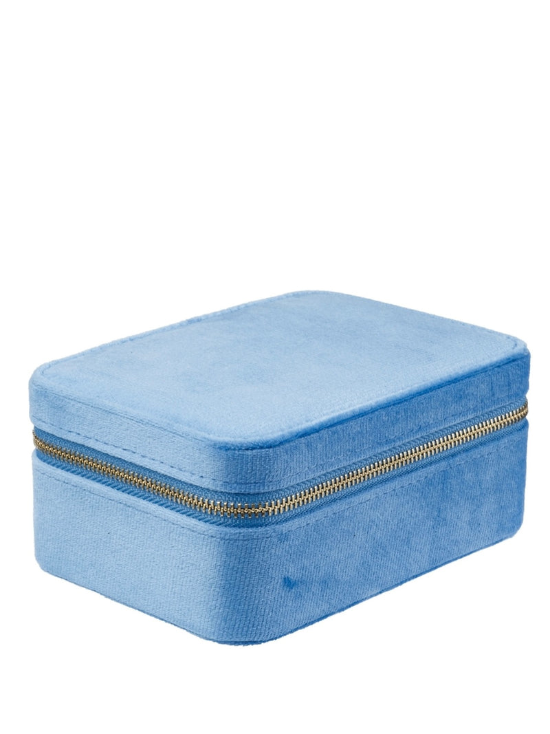 Velvet Jewellery Box, Ibiza Blue