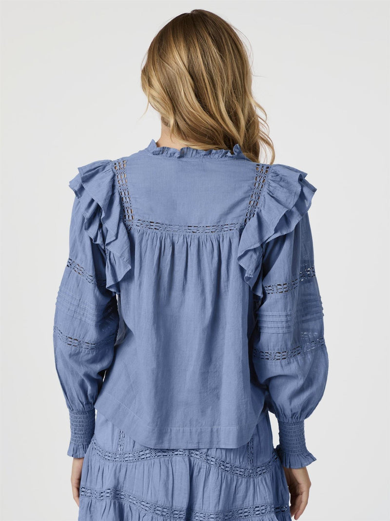 Mauri S Voile Blouse, Smoke Blue