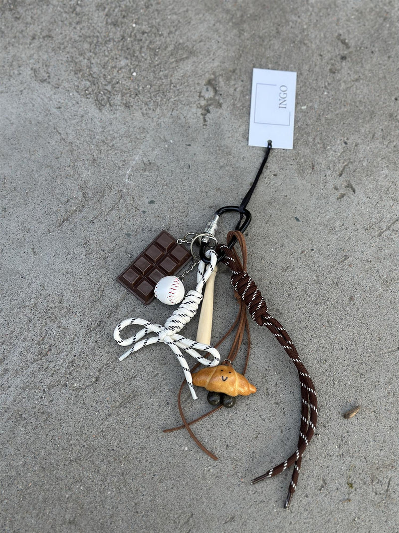 Bag Charm, Baseball Croissant