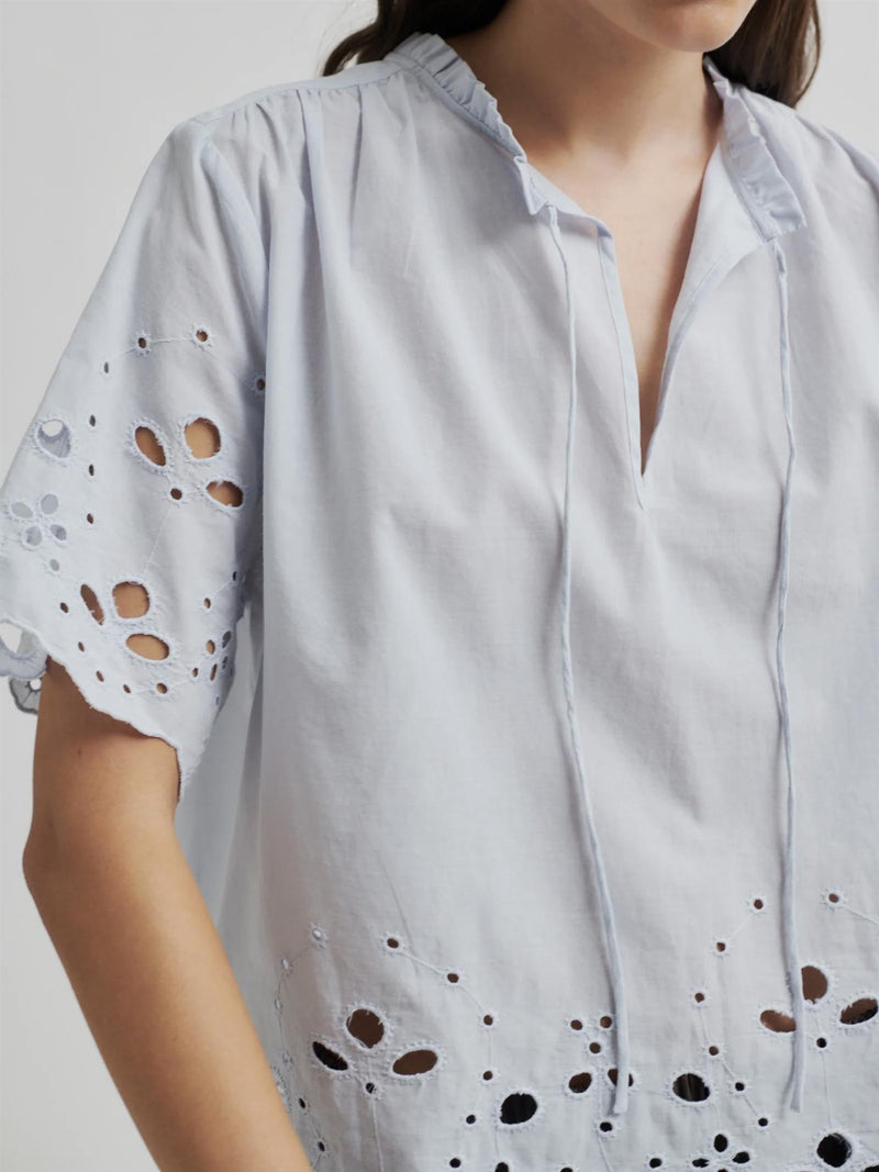 Limona Blouse, Gray Dawn
