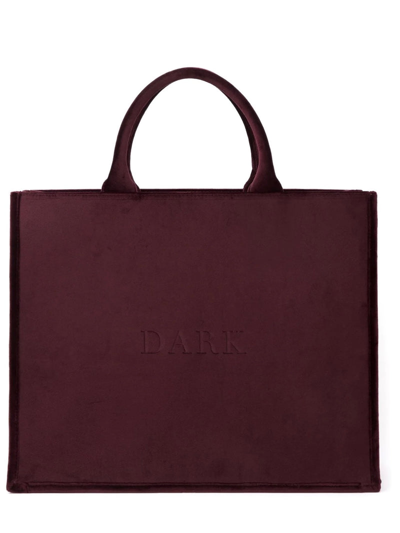 Velvet Tote Bag, Maroon