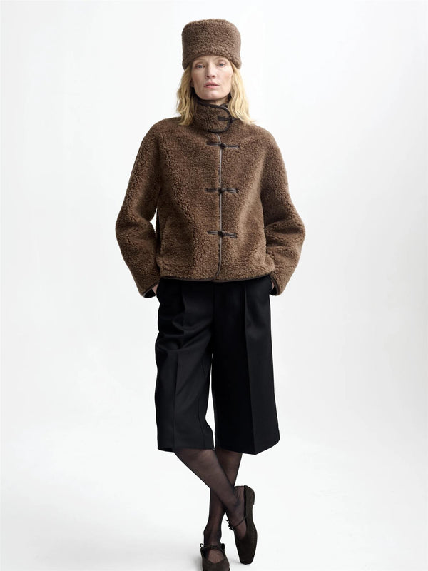 Zola lamb fur jacket, Brown