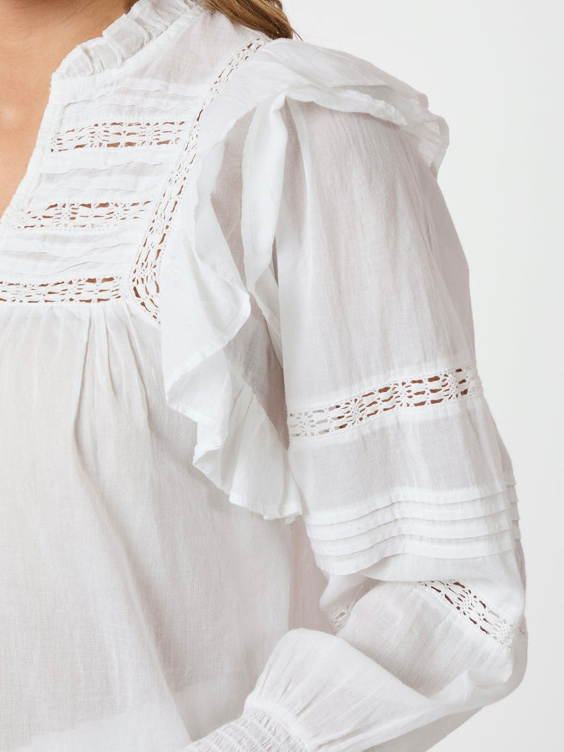 Mauri S Voile Blouse, White
