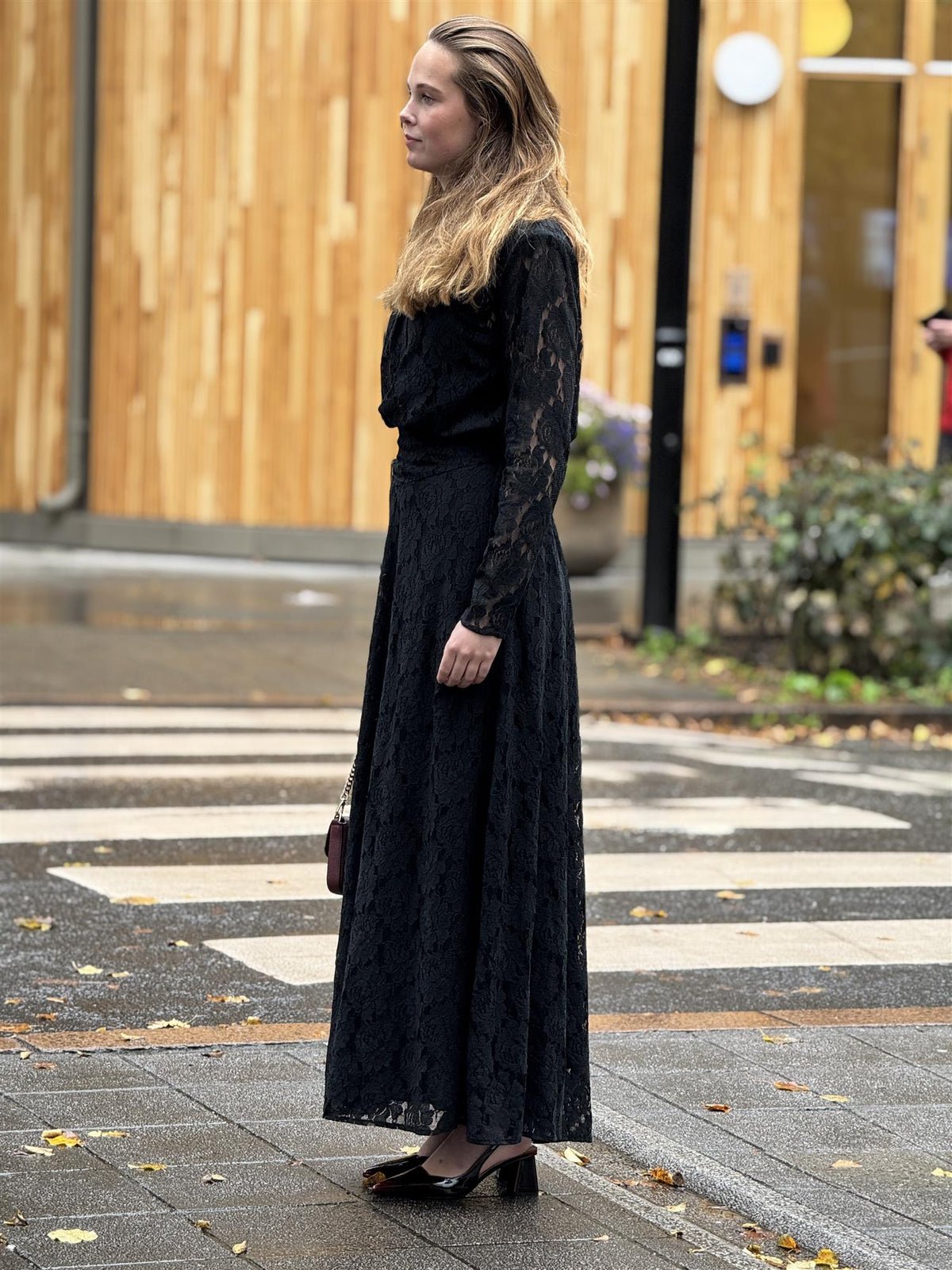 Lace Gown Dress, Black