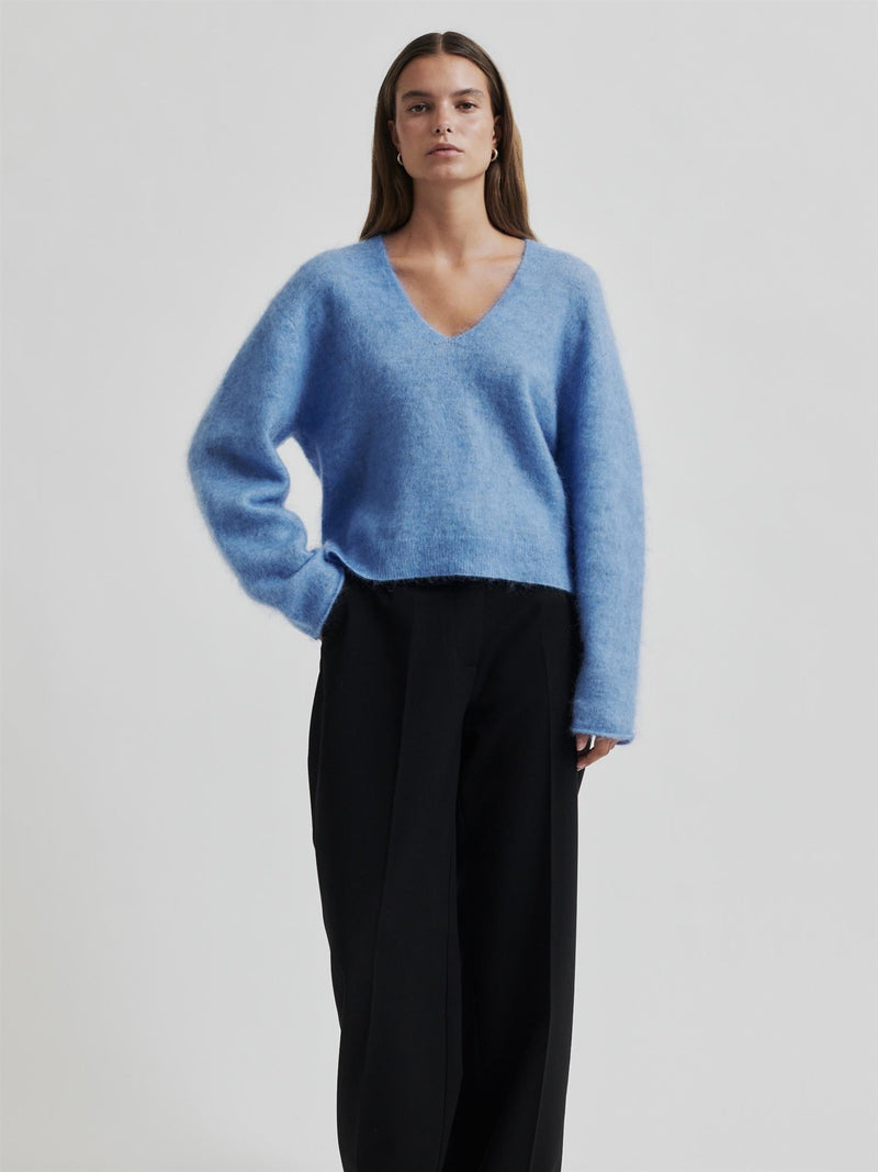 Camryn Knit V-Neck, Blue