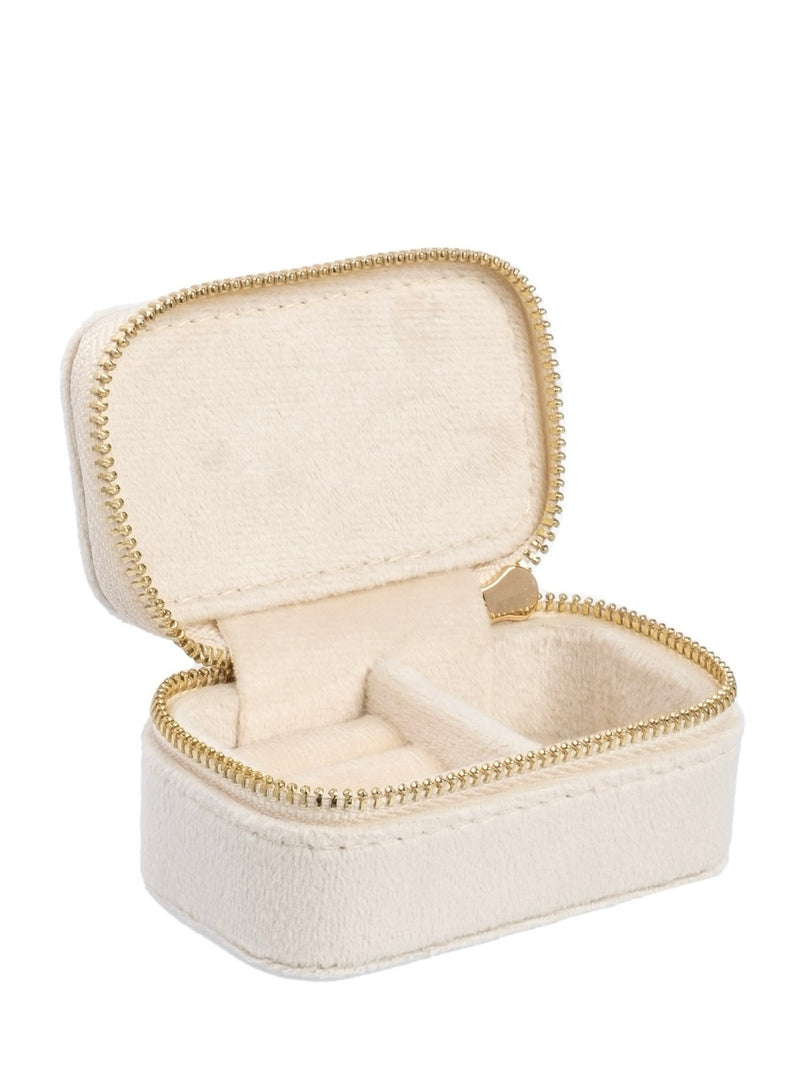 Micro Velvet Jewellery Box,  Vanilla