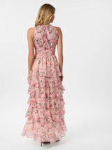 Marli Flower Chiffon Dress, Rose