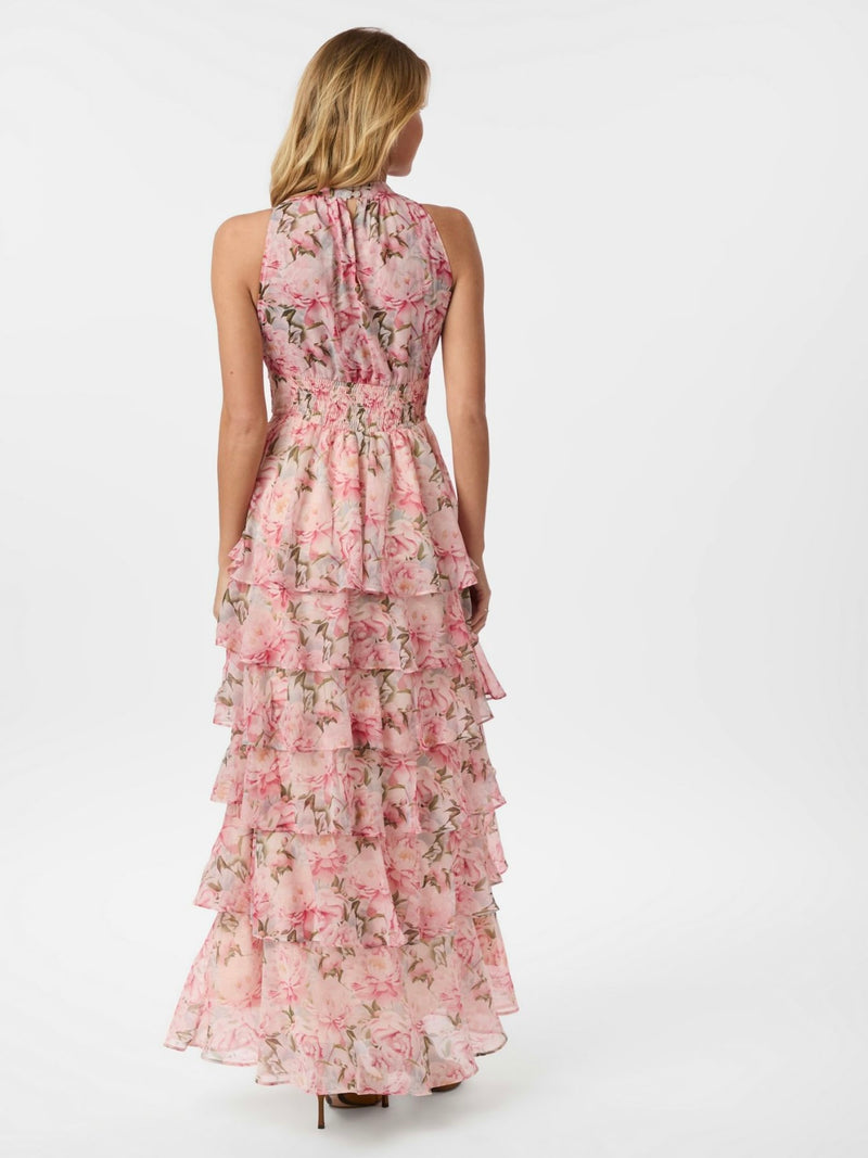 Marli Flower Chiffon Dress, Rose