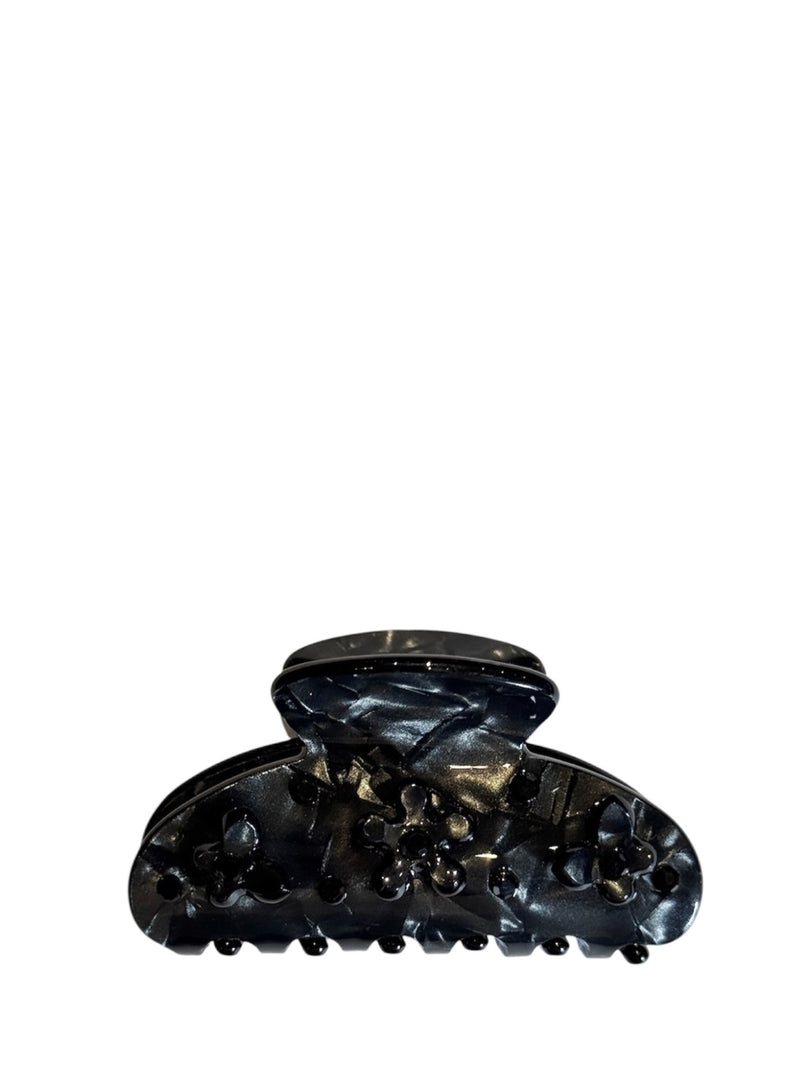 Flower & Butterfly Hair Claw Small, Black