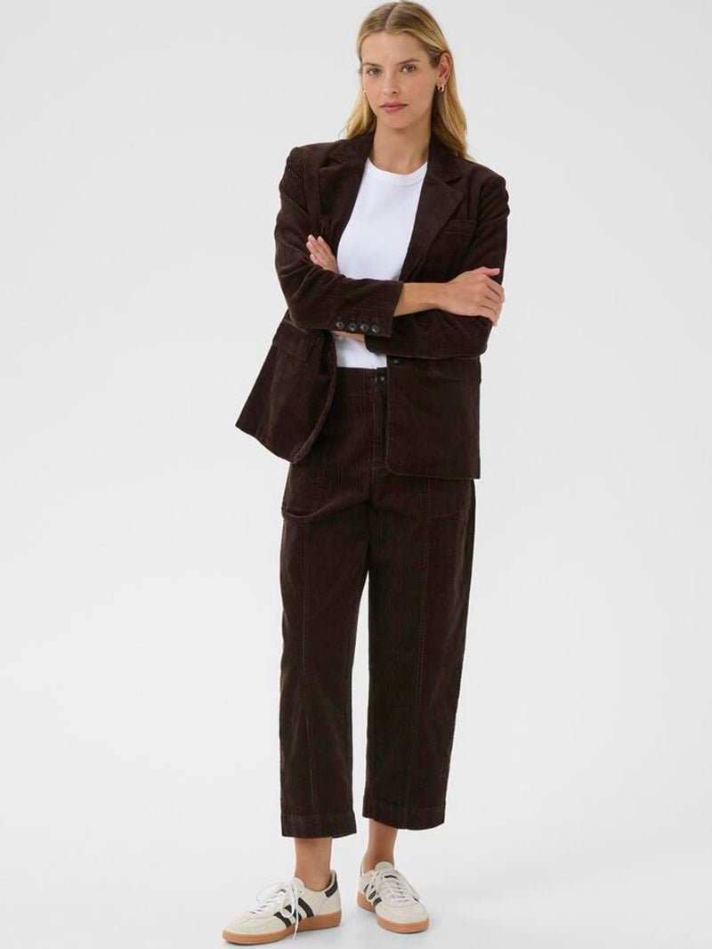 Netta PW Pant, Dark Brown