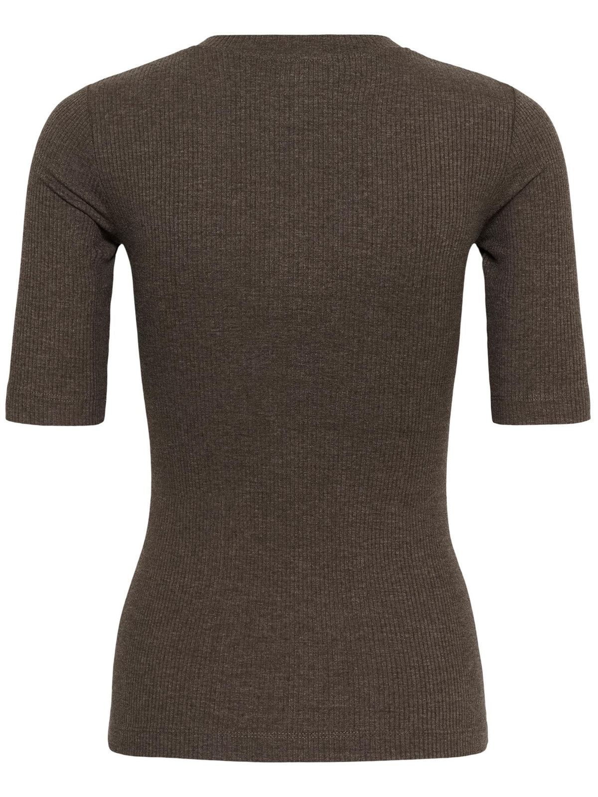 Dagna IW Melange V T-Shirt, Dark Brown