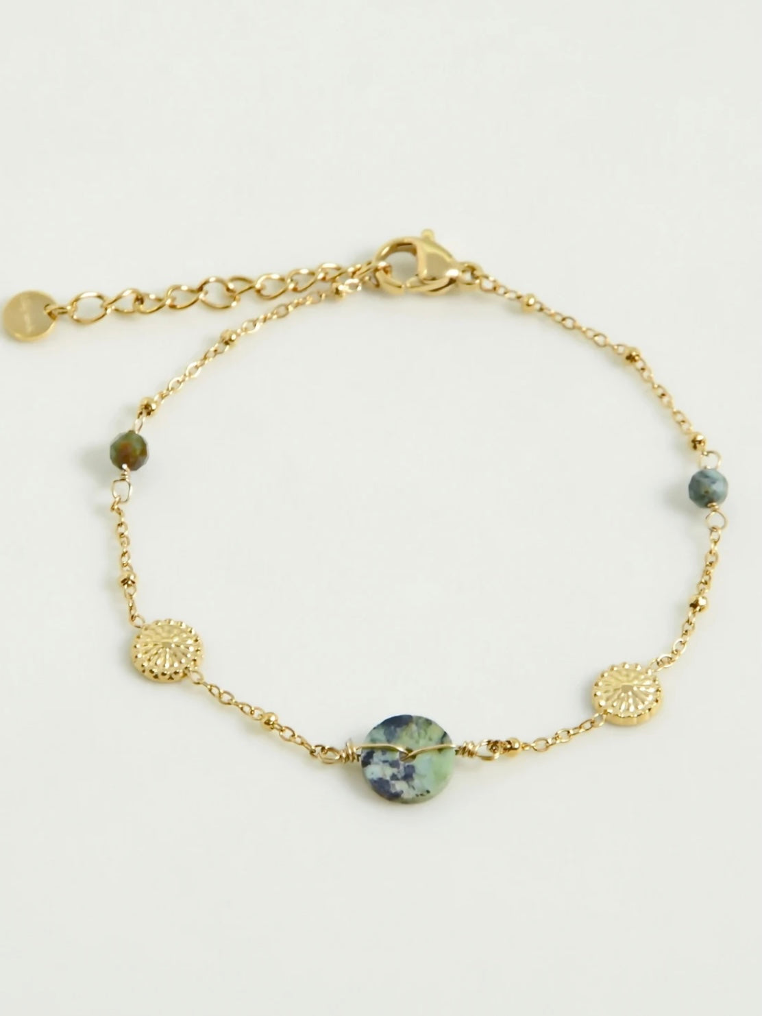 Bracelet, Natural stones, Green