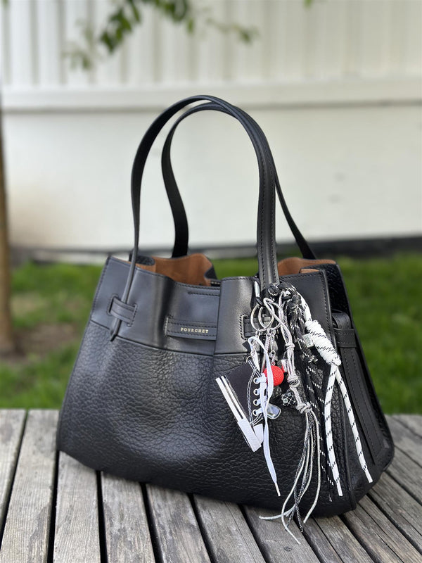 Bag Charm, Black Basket Converse