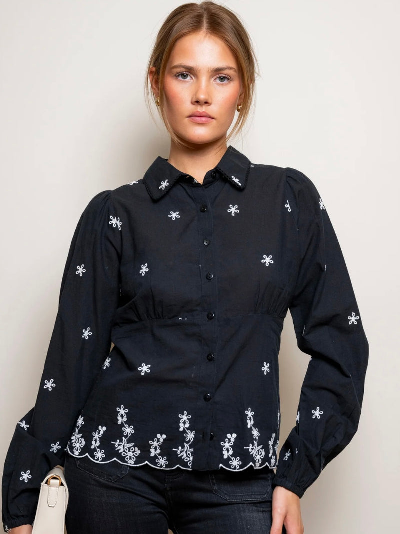 Live Blouse, Noir Embroidery