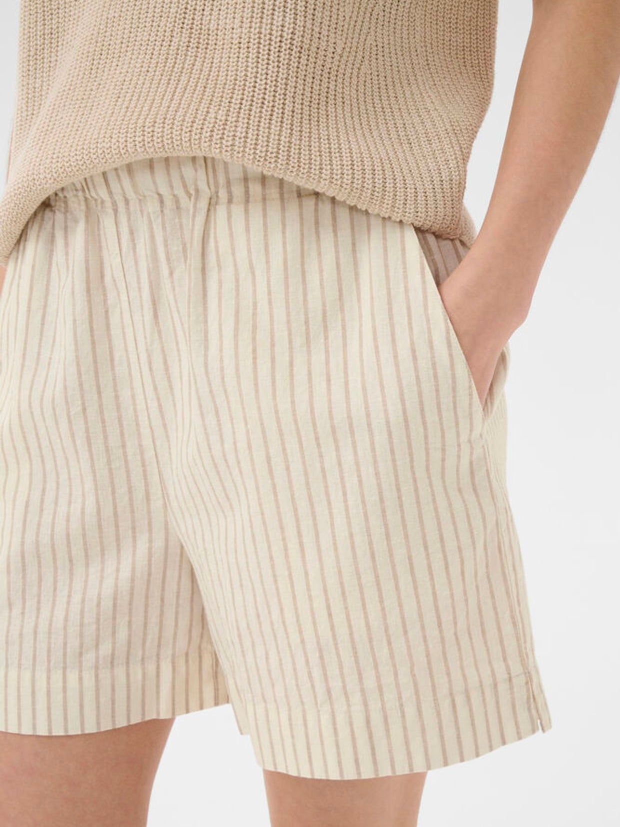 Rigge PW Shorts, Natural Stripe