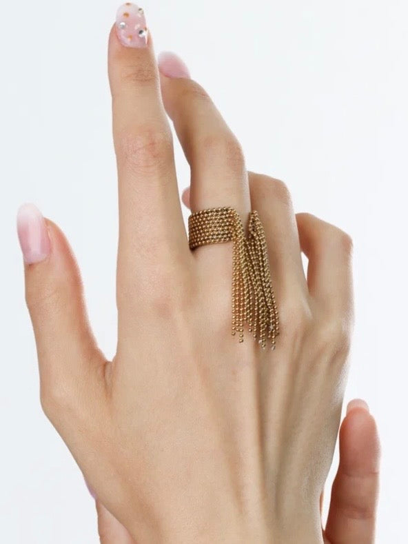 Agneta - Tassel Ring Stainless Steel - Gold