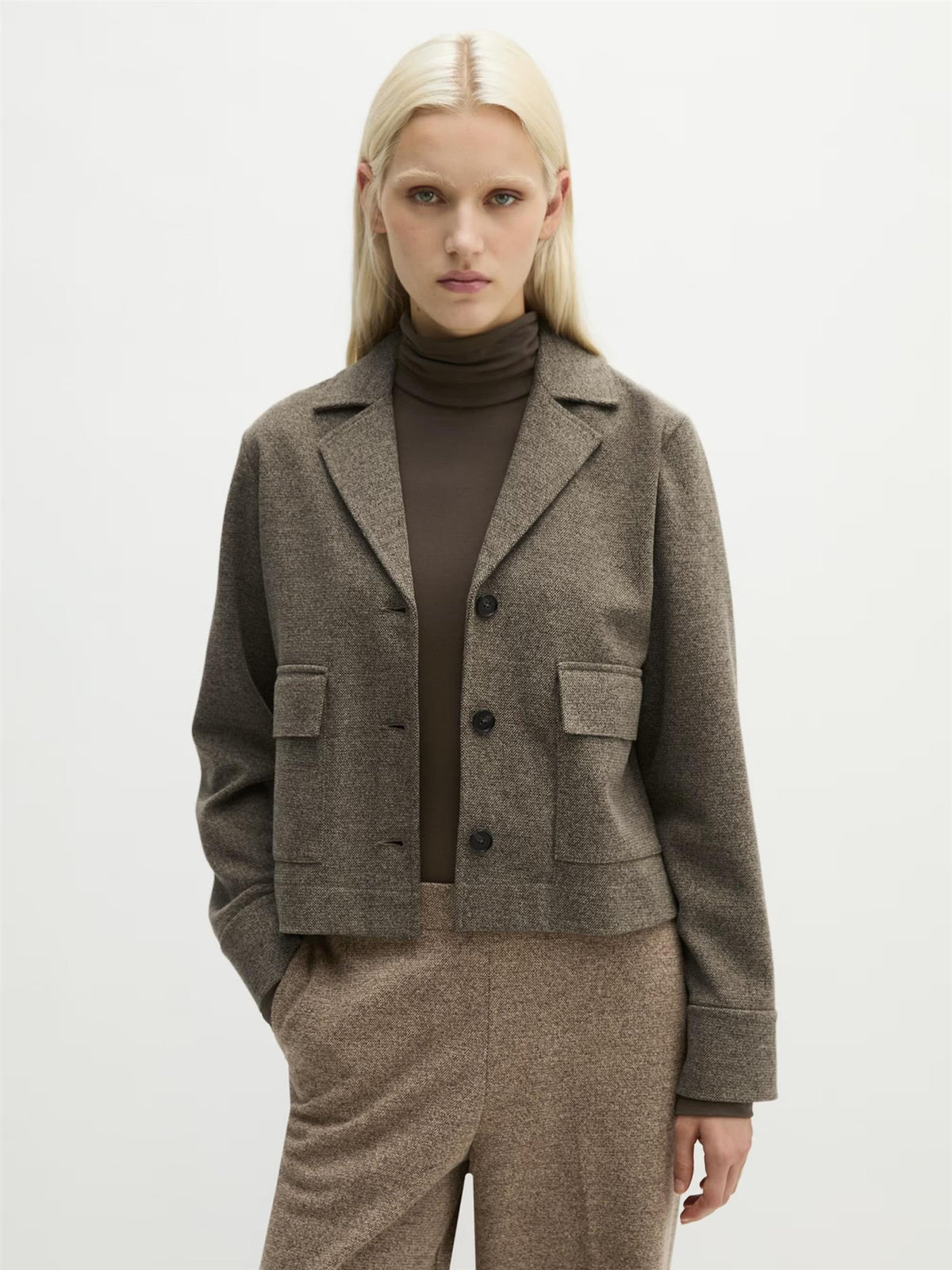 Jersey Blazer, Dark Brown