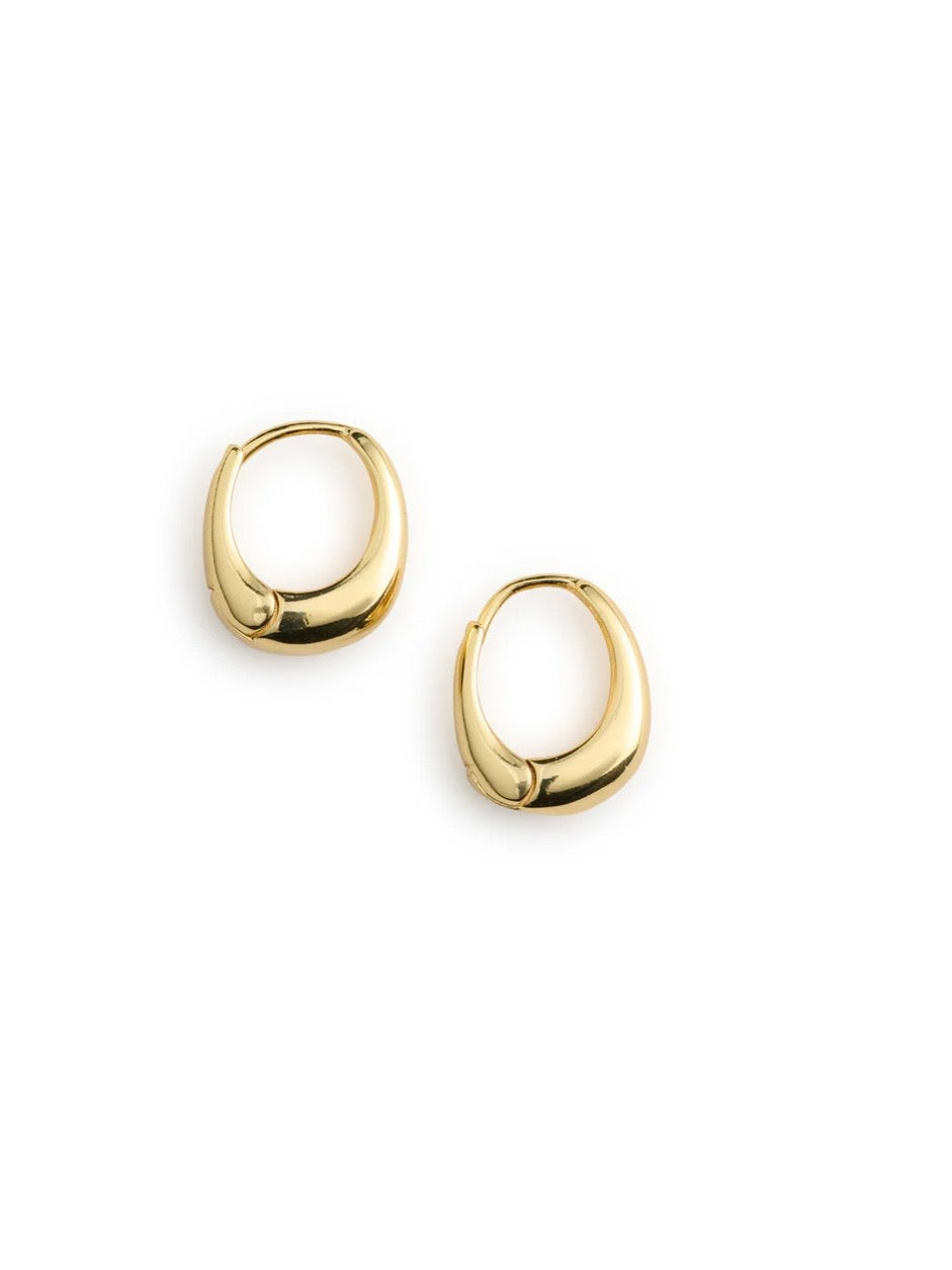 Hedvig - Classic Wide Hoop Earrings Stainless Steel - Gold
