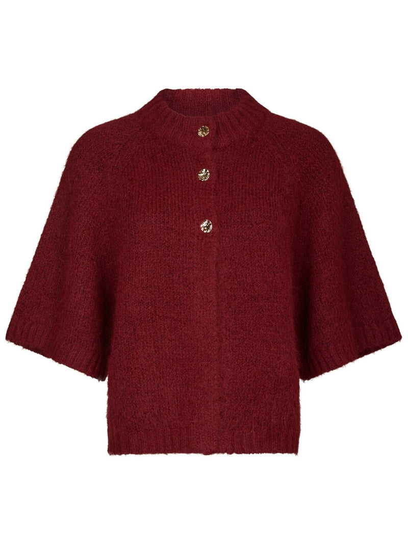 Benuta Fluffy Knit Cardigan, Red