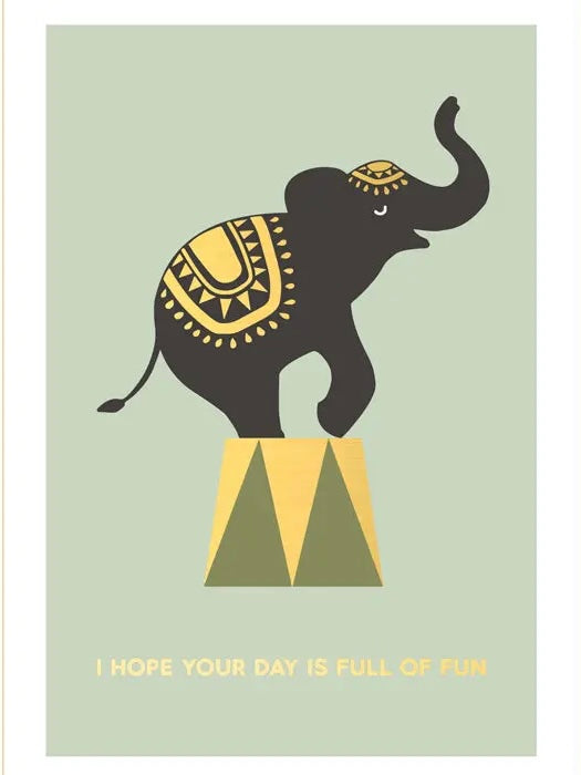 Circus Elephant Postcard