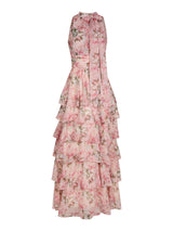Marli Flower Chiffon Dress, Rose