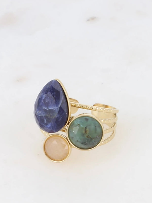 Ring, Gold/Dark Blue