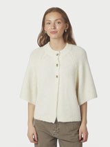 Benuta Fluffy Knit Cardigan, Off White