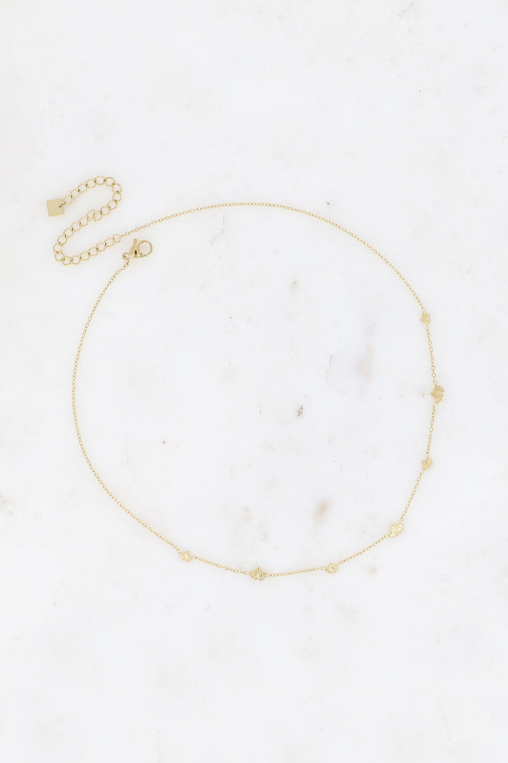 Necklace, mini gingkos