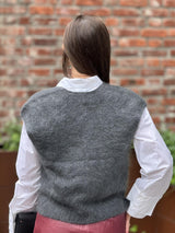 Camryn Knit Vest, Dark Grey