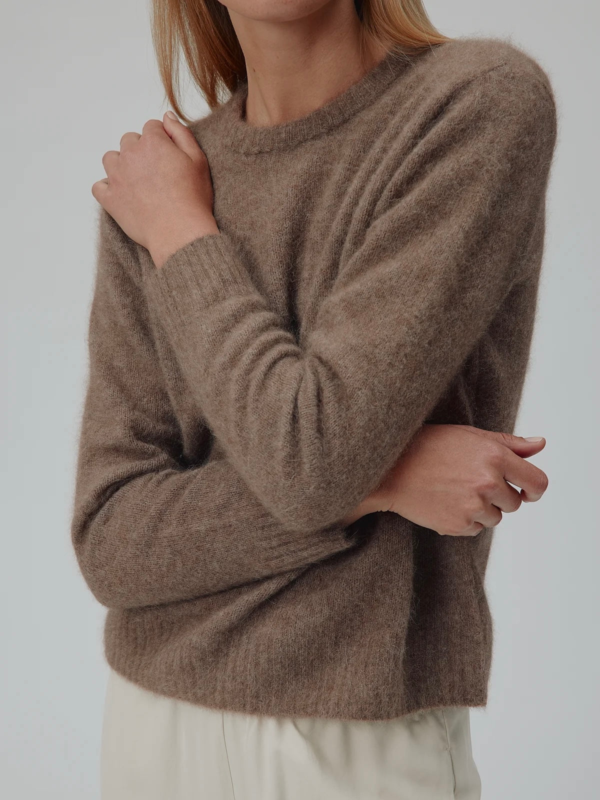 Lily Pullover, Brown Melange