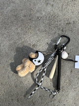 Bag Charm, White Helmet Bear