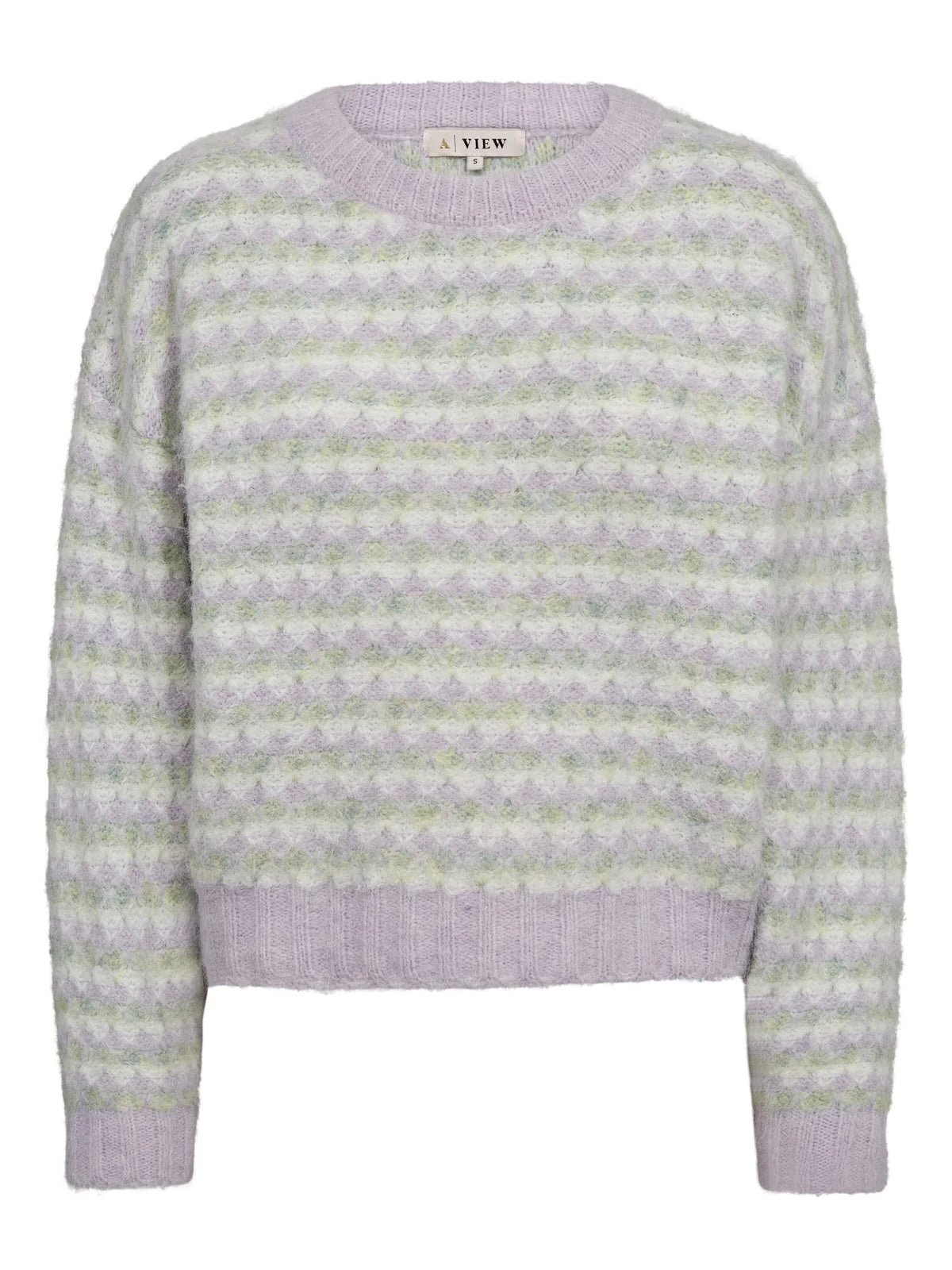 Sassi knit pullover, Green/Purple