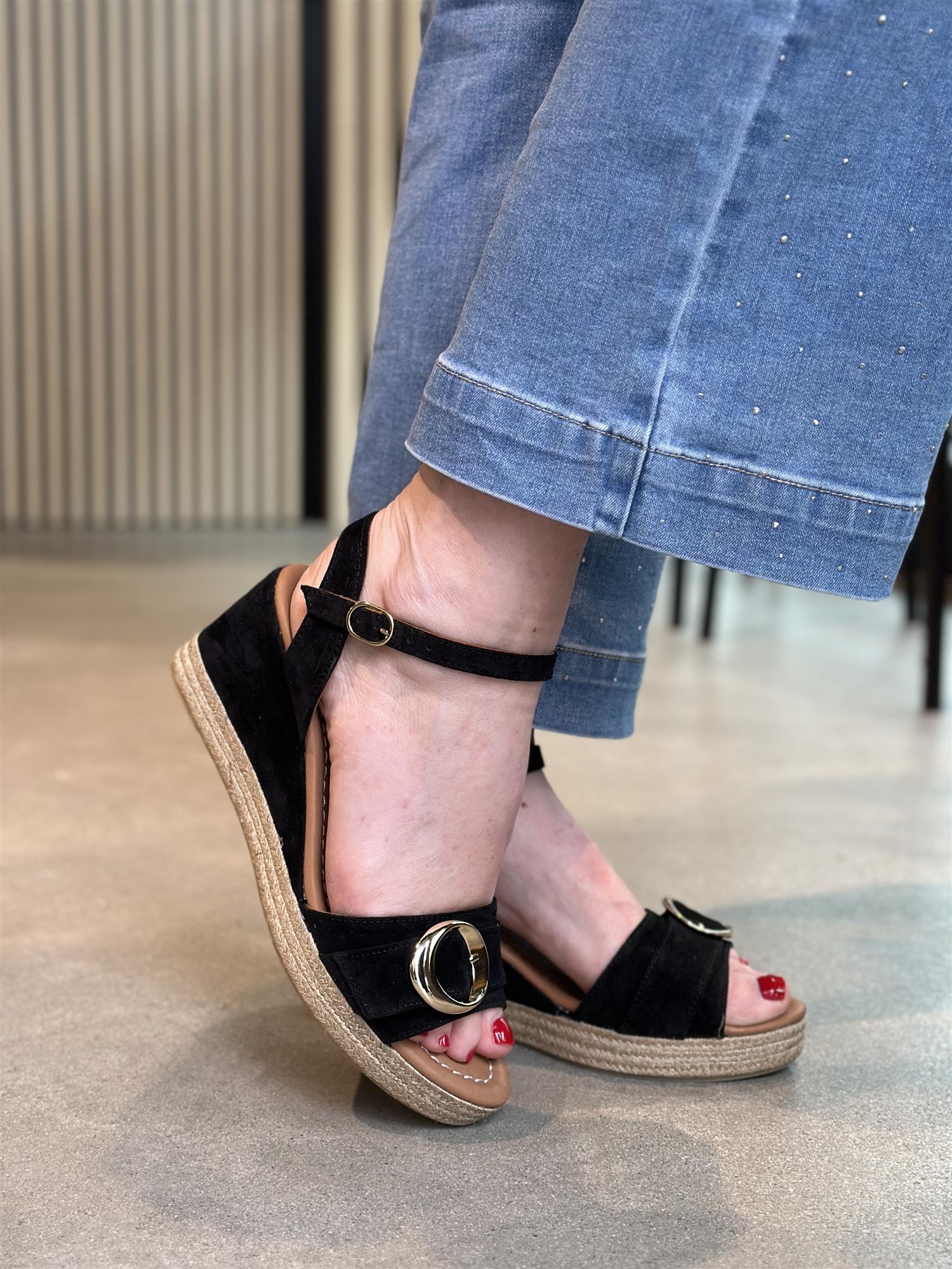Black Suede Espadrilles