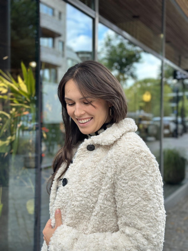 Fake Fur Jacket, Beige