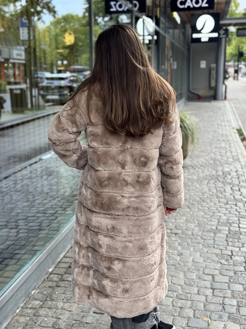 Fake Fur Jacket LONG, Sand