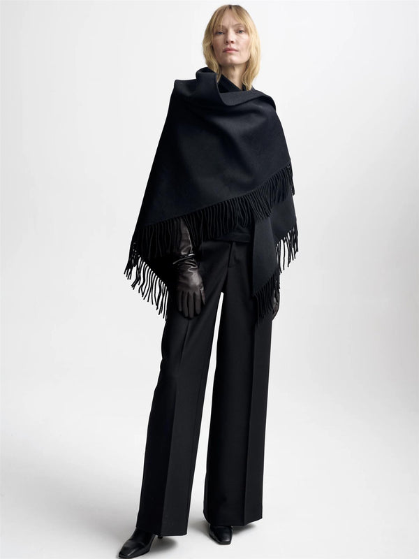 Alba Wool Scarf, Black