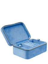 Velvet Jewellery Box, Ibiza Blue