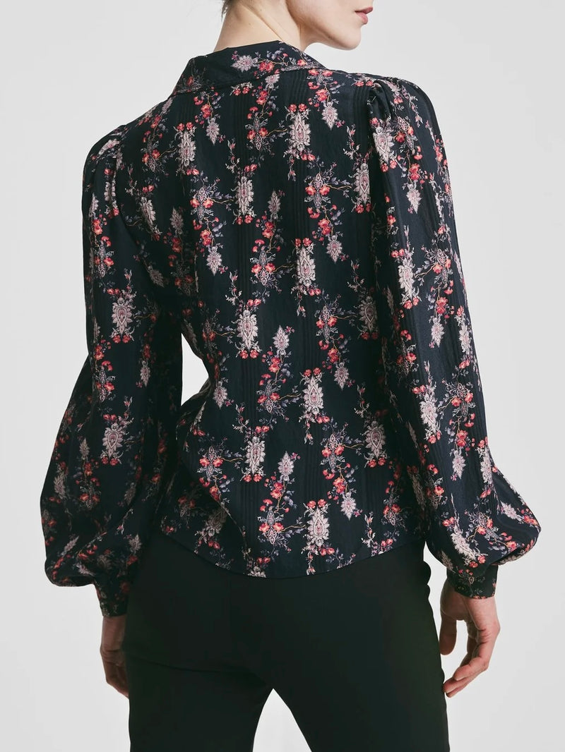 Bohemian Blouse, Midnight Paisley