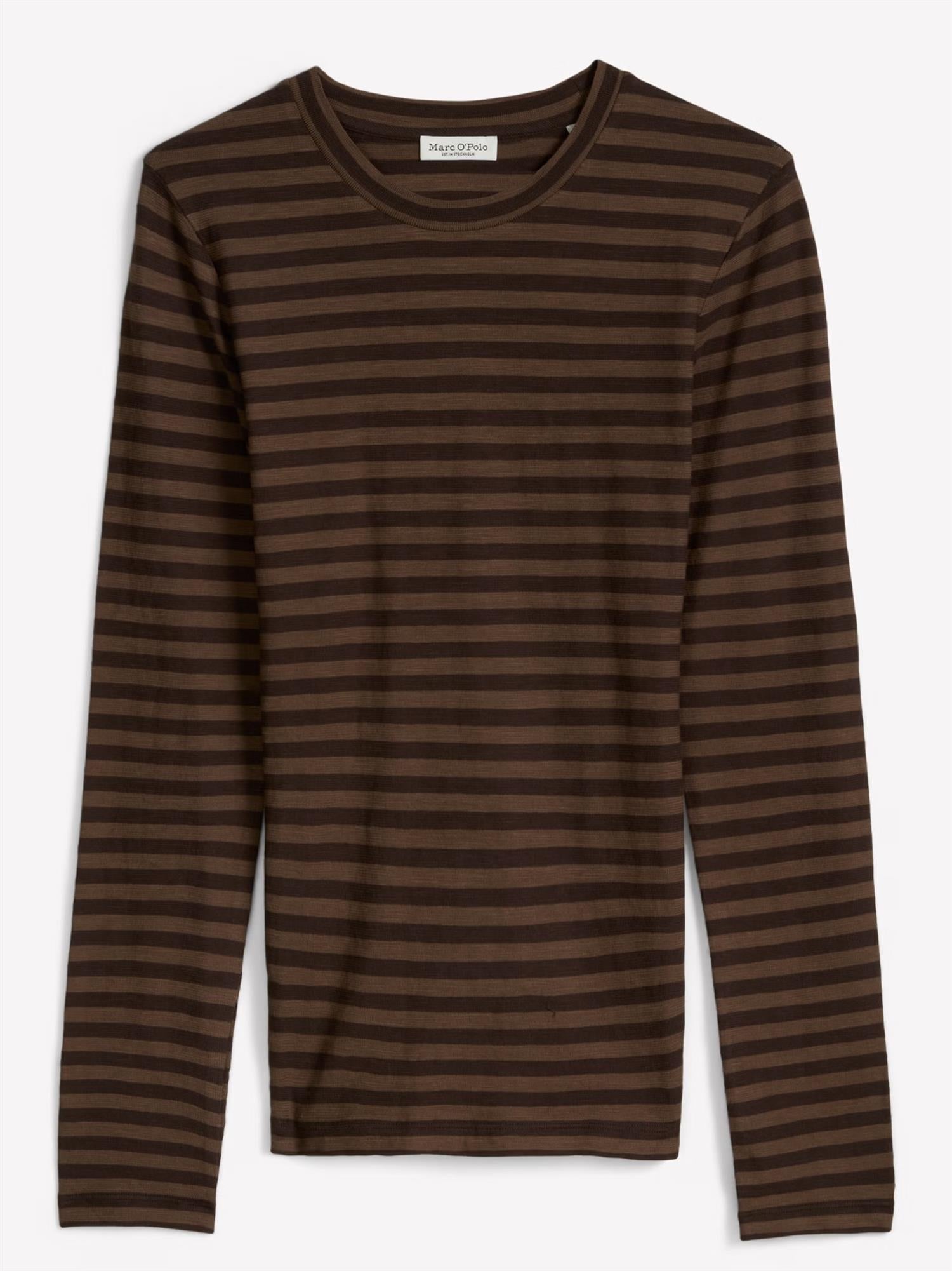 Jersey T-Shirt, longsleeve, Dark Brown