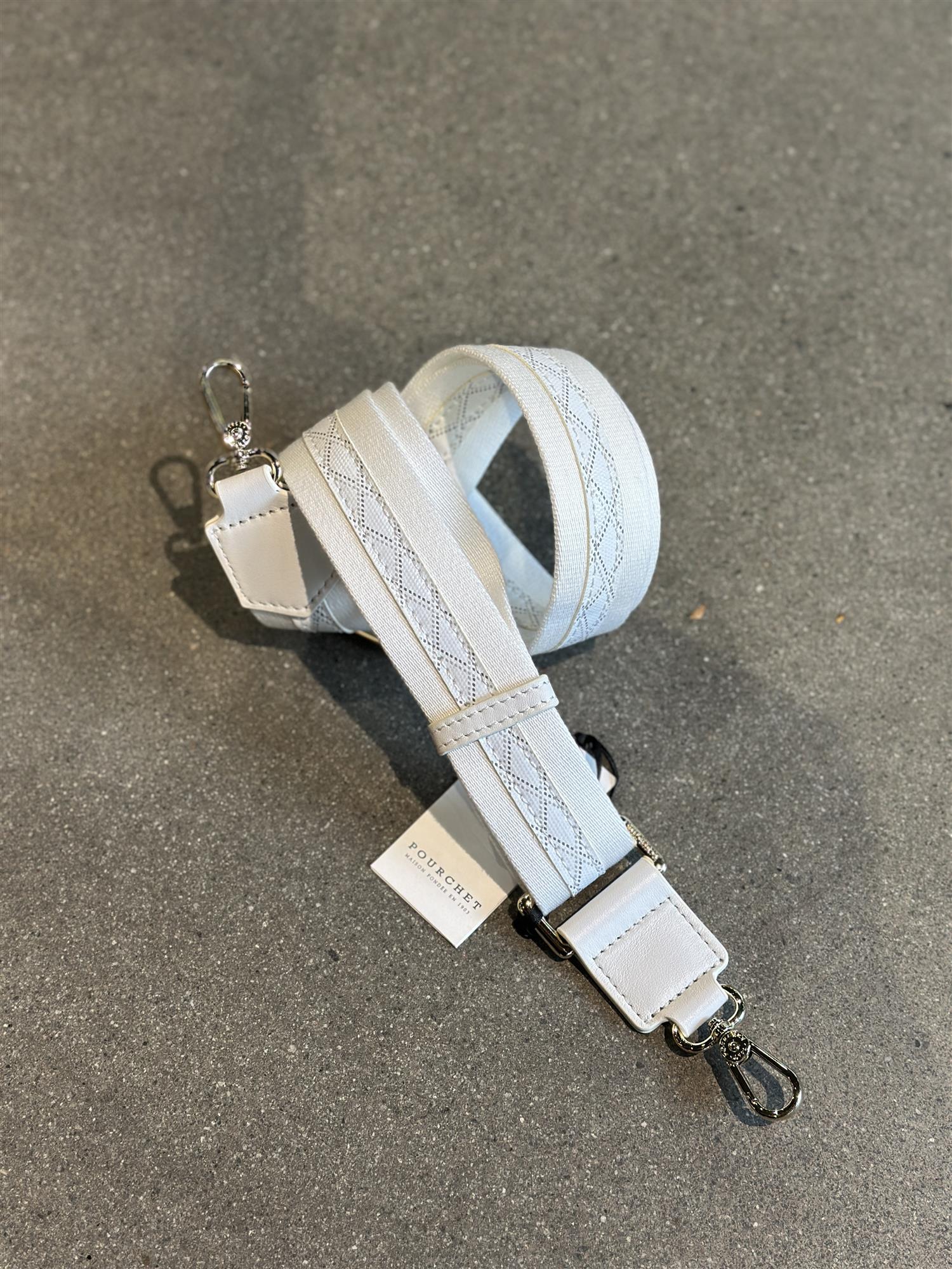 Madison Pattern Strap, White
