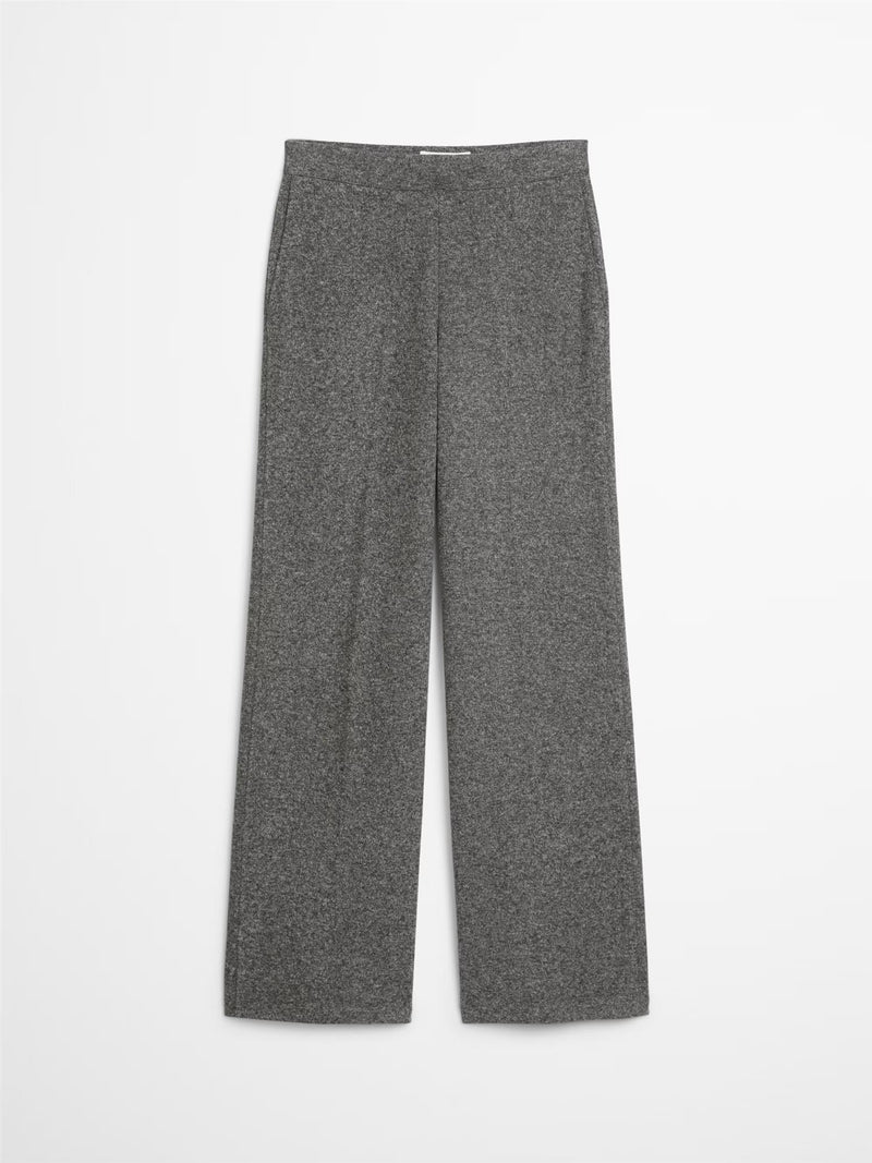 Jersey pants, wide leg