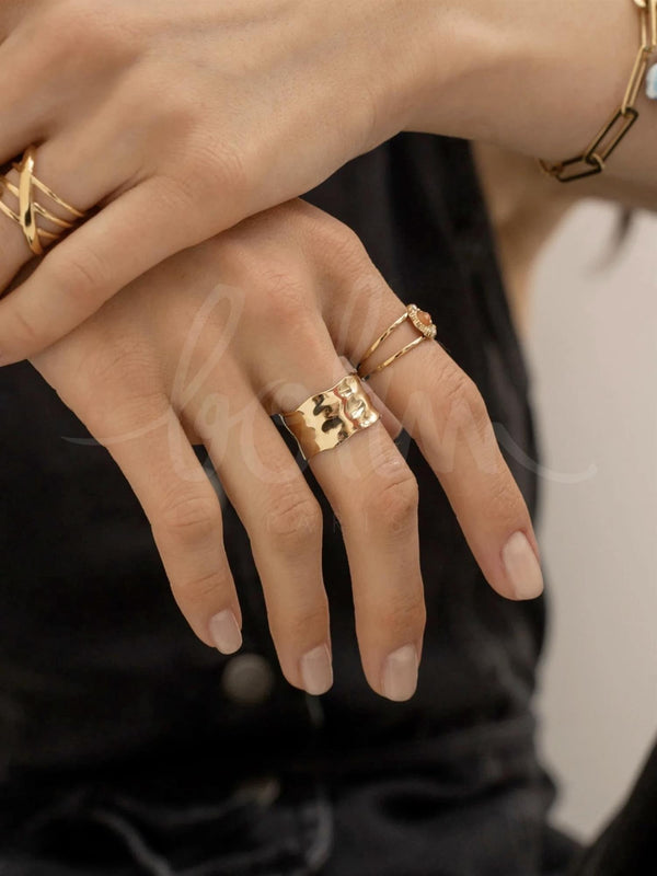 Ring, Hammered, Gold