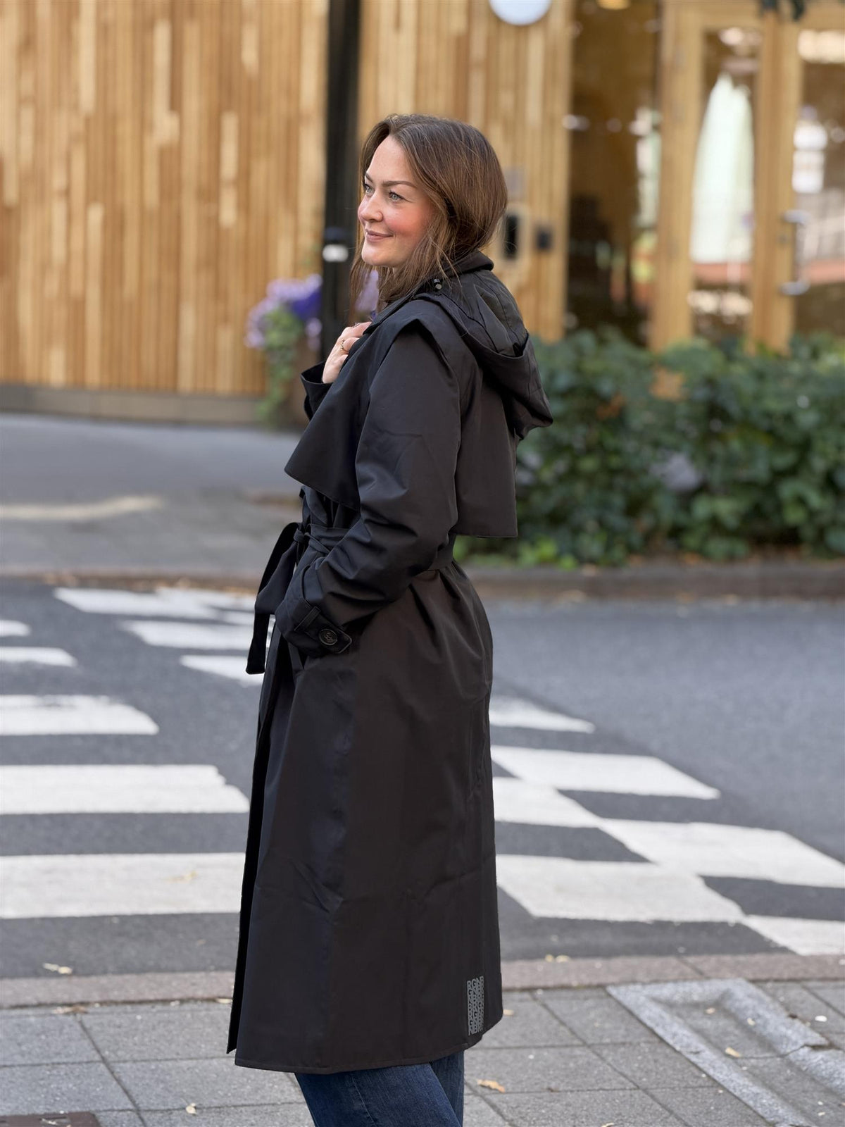 Regndråpe Trench Coat, Black