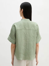 Blouse, boyfriend shape, kent collar