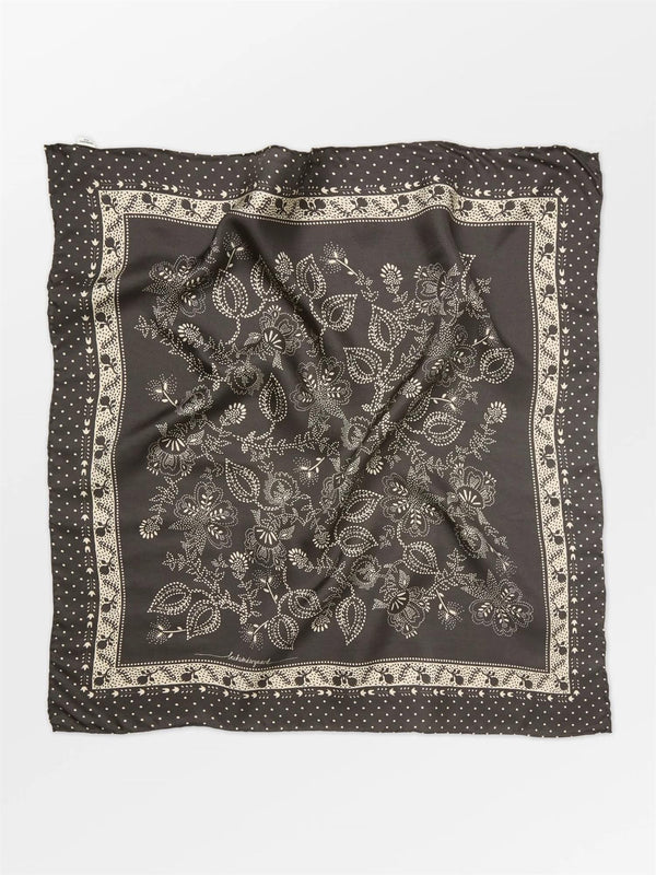 Dotted Flora Sia Scarf, Brown