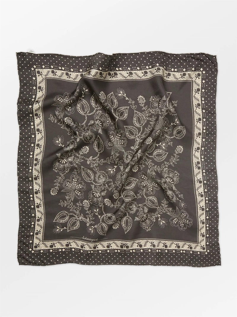 Dotted Flora Sia Scarf, Brown