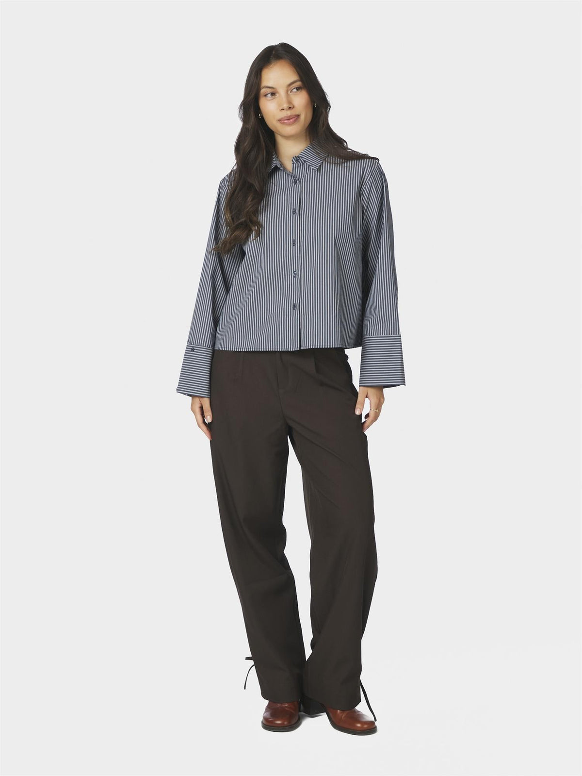 Jaylin Stripe Shirt, Dark Navy